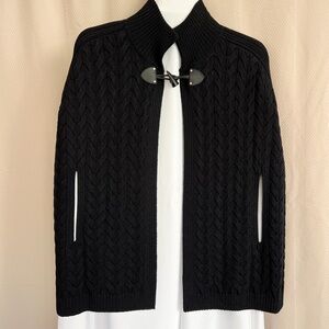 St. John Sport Luxurious Crepe Knit Cape Mock Neck Black Color